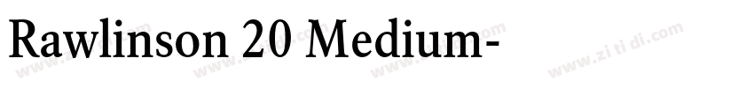 Rawlinson 20 Medium字体转换